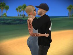 beard choking claire_seducer email172029 facing_each_other glasses nopixel sims4 tattoo teasing tommy_tate