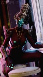 alien alien_girl alien_humanoid bone breasts breasts destiny_(game) destiny_(video_game) destiny_2 feet female female_focus female_only glowing_eyes glowing_markings glowing_nails glowing_nipples hive_(destiny) jewelry luzaku wasplit