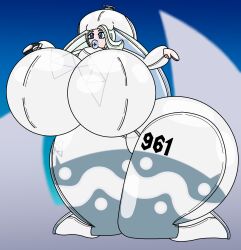 bimbo_lips dollification gold500050 huge_ass huge_breasts huge_hips implied_transformation inflatable inflatable_transformation melony_(pokemon) pokemon pokemon_ss post_transformation rubberization tiny_waist transformation