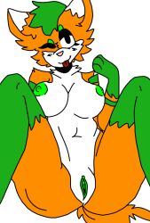 anonymous_artist anthro ass band_(marking) black_eyes blep blush blush_lines breasts canid canine cheek_tuft choker cleavage clitoral_hood clitoris clothed clothing digital_media_(artwork) facial_tuft female fox fur genitals gloves_(marking) green_hair hair jewelry leg_markings mammal markings neck_tuft necklace nude one_eye_closed orange_body orange_fur orange_tail pussy shoulder_tuft sitting slightly_chubby socks_(marking) solo spreading sushi_the_fox tongue tongue_out tuft white_body white_fur wink