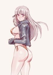 1girls ass bikini breasts brellom danganronpa danganronpa:_trigger_happy_havoc danganronpa_1 female female_only kirigiri_kyouko large_ass large_breasts smooth_skin solo