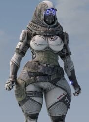 big_breasts coolmaster98 faceless_female female_imc_sniper hips masked_female respawn_entertainment sky_background thick_thighs thigh_gap titanfall