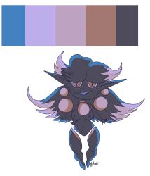 1girls anthro anthrofied completely_nude_female facing_viewer fangs full_body ghost ghost_girl large_breasts long_hair looking_at_viewer misdreavus nelsonnoir palette pokemon pokemon_gsc pussy restricted_palette simple_background solo white_background