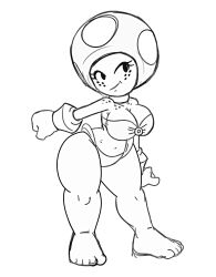 anthro big_breasts breasts cricket-inc female humanoid mario_(series) skimpy toad_(mario)