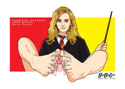 barbacock cum cum_on_feet cum_on_toes feet female foot_fetish footjob harry_potter hermione_granger light_brown_hair penis soles toes