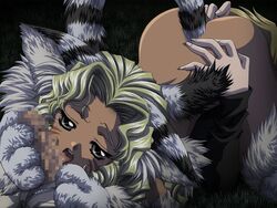 animal_ears ass blonde_hair carnelian cat_ears cat_tail censored clothed_sex cowgirl_position cunnilingus dark dark_skin drill_hair dutch_angle fellatio fingering from_above fur game_cg gloves grey_eyes katagiri_anna licking long_hair nude open_fly open_mouth oral paws penis re_leaf solo tail tongue torso_grab unzipped zipper