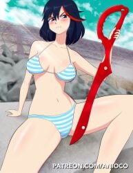 alternate_costume anioco breasts female female_only kill_la_kill looking_at_viewer matoi_ryuuko shimapan solo