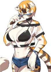 1girls anthro arknights aspirindabaitu big_breasts breasts female furry mx99926 solo solo_female tagme tiger tiger_girl waai_fu_(arknights)