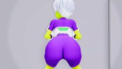 1girls 3d alien alien_girl animated ass bubble_ass bubble_butt cheelai dat_ass dragon_ball dragon_ball_super dragon_ball_z female female_focus female_only female_solo green_skin high_resolution huge_ass humanoid kishi loop no_sound pov short_hair shounen_jump smaller_female solo solo_female spandex spandex_shorts tagme video white_gloves white_hair