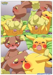 <3 balls bbmbbf blush buneary closed_eyes comic creampie creampied_feral cum cum_in_pussy cum_inside female feral feral_creampied feral_on_feral feral_penetrated feral_penetrating feral_pokemon kissing male male/female nintendo open_mouth palcomix penis pikachu pokémon_(species) pokemon pokepornlive pussy sex tears tongue