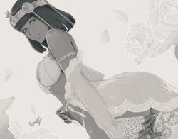 ass big_ass blunt_bangs bob_cut breasts egyptian kumanzart menat street_fighter wedding_dress