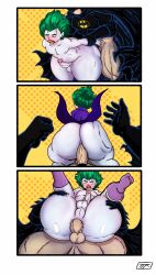 anal anal_sex arms_held_back ass balls batman_(series) big_ass big_penis black_clothing blush bottomless bubble_ass bubble_butt clapping_cheeks clown comic_page comic_panel dc dc_comics digital_media_(artwork) doggy_style dominant_male duo femboy fucked_from_behind fucked_senseless fucked_silly gay green_hair hero hi_res highres holding_arms joker kojoarts light-skinned_male male male/male male_focus male_penetrated male_penetrating malesub messy_hair muscular_male naughtypaw_(artist) penis purple_clothing red_lipstick sharp_teeth smacking_ass socks spanked spanked_ass spanked_butt spanking_ass submissive submissive_male superhero supervillain the_lego_batman_movie thick thick_ass thick_thighs tongue_out ttherandom tthrandom tthrandom_rp villain white_skin yellow_background