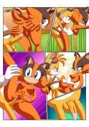 anus ass balls bbmbbf breasts comic comic_page condom cum cum_in_condom female male male/female mobius_unleashed nude palcomix penis pussy sega sex sexy_boom_(comic) sonic_(series) sonic_boom sonic_the_hedgehog_(series) sticks_the_badger sticks_the_jungle_badger tails vaginal_penetration vaginal_sex