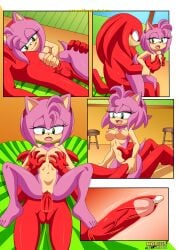 amy_rose amy_rose_(boom) balls bbmbbf breasts comic comic_page condom cowgirl_position cum cum_in_condom female handjob knuckles_the_echidna male male/female mobius_unleashed nude palcomix penis pussy reverse_cowgirl_position sega sentones sex sexy_boom_(comic) sonic_(series) sonic_boom sonic_the_hedgehog_(series) vaginal_penetration vaginal_sex