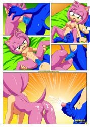 amy_rose amy_rose_(boom) ass balls bbmbbf breasts comic comic_page condom cum cum_on_ass female male male/female mobius_unleashed nude palcomix penis pussy reverse_cowgirl_position sega sex sexy_boom_(comic) sonic_(series) sonic_boom sonic_the_hedgehog sonic_the_hedgehog_(series) vaginal_penetration vaginal_sex