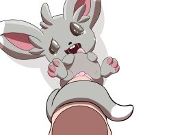 ahe_gao big_penis bodily_fluids duo female fur genitals grey_body grey_fur hi_res looking_at_viewer looking_pleasured male male/female minccino moderately_ashamed nintendo penetration penis pokémon_(species) pokemon pokemon_(species) simple_background size_difference smaller_female smaller_penetrated tears tongue tongue_out video_games white_background