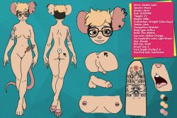 breasts deedeelapin futanari herm intersex mouse reference_sheet tattoo