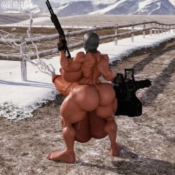 1futa 3d alternate_version_at_source ass balls barefoot big_balls big_breasts big_feet casual cum ejaculation erect_nipples erection excessive_cum firearm foreskin from_behind frost_(rainbow_six) futanari gatling_gun gun guns huge_ass huge_balls huge_breasts huge_cock huge_feet human hyper hyper_balls hyper_penis masked mostly_nude muscular penis rainbow_six rainbow_six_siege renrenrew rifle testicles weapon