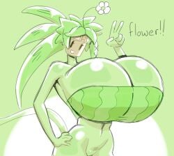 angstrom big_breasts blaster_master breasts female gigantic_breasts huge_breasts hyper hyper_breasts kanna_(blaster_master) mob_face plantie tagme top_heavy