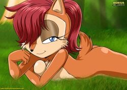 1girls ass bbmbbf breasts chipmunk female female_only looking_at_viewer mammal mobius_unleashed palcomix rodent sally_acorn sega solo sonic_(series) sonic_the_hedgehog_(series)