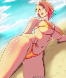 1girls arm_support artist_name artist_signature bare_shoulders beach belly_button bikini bikini_bottom bikini_top birds blue_eyes blue_sky blue_water blush blushing_at_viewer breasts bursting_breasts cameltoe cleavage cleft_of_venus clouds cloudy_sky covered_erect_nipples covered_pussy curvaceous curvy daytime deviantart deviantart_username dk_studios dkstudios05 dutch_angle enormous_breasts erect_nipples female_focus from_below golden_bikini hand_on_hip hi_res high_resolution highres highs hip_focus hourglass_figure huge_breasts huge_nipples legs lips lipstick looking_at_viewer lying lying_sideways makeup massive_breasts micro_bikini micro_bikini_bottom micro_bikini_top naughty_face navel nipples_bulge ocean on_sand on_side orange_bikini orange_bikini_bottom orange_bikini_top orange_swimsuit original parted_lips pink_hair pink_lips puffy_nipples sand shiny shiny_body shiny_breasts shiny_hair shiny_lips shiny_skin short_hair side-tie_bikini side-tie_swimsuit sideboob sky smile smiling_at_viewer solo solo_female swimsuit teeth thick_thighs tight_bikini tight_clothing tight_swimsuit underboob undersized_clothes voluptuous water