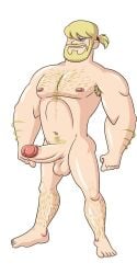 1boy aged_up beard blonde_hair cartoon_emxx clay_bailey erect_penis erection hairy hard_on male male_only muscles muscular muscular_male proud_of_his_cock uncut xiaolin_showdown