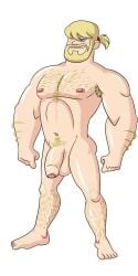 1boy aged_up balls ballsack beard beefy blonde_hair blue_eyes body_hair cartoon_emxx clay_bailey dangling_testicles facial_hair flaccid_penis foreskin hairy human intact long_hair_male low_hanging_balls male male_nipples male_only male_pubic_hair muscles muscular_male partially_retracted_foreskin pecs penis ponytail scrotum smooth_penis solo testicles uncut xiaolin_showdown