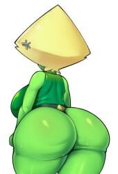 1girls alien alien_girl alien_humanoid anger_vein angry ass ass_focus back_view big_ass big_breasts big_butt blonde_hair breasts cartoon_network female female_only gem_(species) green_body green_skin huge_ass huge_breasts huge_butt humanoid madheaven peridot_(steven_universe) shiny_skin shortstack solo solo_female steven_universe thick_thighs white_background wide_hips