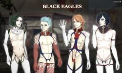 4boys arianos18 bikini caspar_von_bergliez femboy ferdinand_von_aegir fire_emblem fire_emblem:_three_houses fire_emblem_warriors fire_emblem_warriors:_three_hopes fishnets g-string gay hubert_von_vestra lineup lingerie linhardt_von_hevring male male_only multiple_boys navel_piercing nipple_piercing nipples piercing ponytail skimpy skimpy_bikini skimpy_clothes speedo swimsuit swimsuit_aside thong tight_fit tights