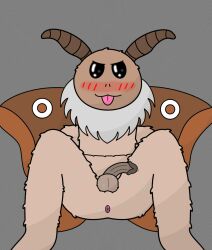 anthro anus ass balls blush leo_(retromagnetar) lepidopteran lepidopteran_wings male male_only moth penis precum presenting presenting_hindquarters retromagnetar seductive solo sweat sweating sweaty sweaty_balls sweaty_butt tongue tongue_out wings