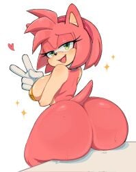 1girls accessory amy_rose anthro ass ass_sweat back big_ass big_breasts big_butt black_nose blush bodily_fluids bottom_heavy bottomless breasts bubble_butt butt butt_crack countershade_arms countershade_face countershade_torso countershading dat_ass eulipotyphlan exposed_torso eyelashes female female_solo functionally_nude glistening glistening_body glistening_skin gloves green_eyes hair hair_accessory hair_ornament hairband half-closed_eyes handwear heart hedgehog ichig8miruku large_ass large_breasts looking_at_viewer mammal mostly_nude multicolored_body multicolored_face multicolored_skin open-mouth_smile open_mouth open_smile pink_body pink_hair pink_skin rear_view sega shiny shiny_skin short_hair sideboob simple_background sitting smile solo solo_female sonic_(series) sonic_the_hedgehog_(series) sweat tail tan_body tan_countershading tan_skin thick thick_ass two-tone_skin two_tone_body two_tone_face two_tone_skin v v_sign white_background white_gloves white_handwear wristwear