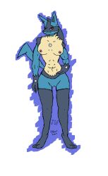 breasts jizzstainedfabric lucario pokemon pokemon_(species) pokemon_species solo solo_female solo_focus tagme