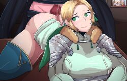 1boy 2girls alternate_breast_size ass bare_thighs bent_over big_ass big_breasts blonde_hair breasts byleth_(fire_emblem) byleth_(fire_emblem)_(male) censored clothed_sex curvy edelgard_von_hresvelg female female_focus fire_emblem fire_emblem:_three_houses green_eyes grimmelkin imminent_sex imminent_vaginal ingrid_brandl_galatea large_breasts looking_back male multiple_girls nintendo on_table post-timeskip short_hair smile solo_focus straight table table_sex thick_thighs thigh_boots thighs voluptuous voyeur voyeurism