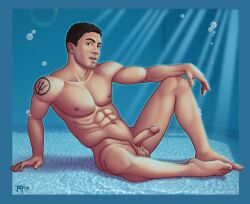 1boy abs actor balls ballsack black_hair bubbles celebrity erect_penis erection green_eyes hard_on human jack_off_hearts logan_lerman looking_at_viewer male male_nipples male_only muscles muscular_male pecs penis percy_jackson percy_jackson_and_the_olympians pinup posing scrotum shaved_crotch smooth_skinned_male solo tattoos testicles underwater