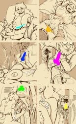 1girls 2d 6boys anthro bravery_soul(undertale) breast_sucking comic crying cum cum_in_mouth cum_in_pussy cum_inside cum_on_breasts facial_hair female femboy furry goat_humanoid human humanoid hung_trap integrity_soul(undertale) justice_soul(undertale) kindness_soul(undertale) male monster_girl multiple_boys nursing_handjob patience_soul(undertale) perseverance_soul(undertale) sex tagme thewill toriel tutori_(under(her)tail) under(her)tail undertale undertale_(series) undertale_au