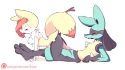 1boy 1girls all_fours animated anthro anthrofied areolae ass belly big_ears big_feet big_tail black_fur blue_fur blush bouncing_breasts braixen breasts canine canine_penis color colored diives erection eyelashes fangs feet female fox furry gif half-closed_eyes interspecies knot looking_back lucario male mature nintendo nipples nude on_back on_top open_mouth patreon paws penetration penis pokemon pokemon_(species) pokemon_dppt pokemon_xy pussy_juice red_eyes reverse_cowgirl_position riding sex small_image spikes stick straight sweat teeth text tongue url vaginal_penetration video_games watermark wet white_background white_fur yellow_fur