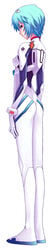 1girls blue_hair bodysuit breasts clothing female highres human iwai_ryo iwai_ryou long_image neon_genesis_evangelion pale-skinned_female pale_skin pilot_suit plugsuit rei_ayanami short_hair small_breasts solo tall_image