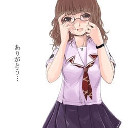 glasses kazu kimi_kiss kimi_kiss mizusawa_mao school_uniform seifuku serafuku solo tear