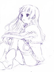 mamiina monochrome purple simoun sketch solo