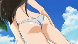 ass ass_cleavage butt_crack cap dutch_angle konoe_konoka mahou_sensei_negima mahou_sensei_negima! screencap solo swimsuit