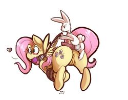 angel_(mlp) ball_gag bondage fluttershy_(mlp) friendship_is_magic my_little_pony rope straight_hair tagme