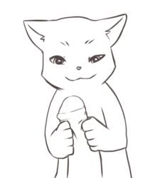 animated anthro aogami bestiality feline fellatio female first_person_view furry gif handjob human human_on_anthro human_pov interspecies licking line_art male oral oral_sex penis pov precum sex tongue uncut zoophilia