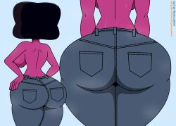 1girls big_ass big_butt cartoon_network celebration denim garnet_(steven_universe) gem_(species) gem_fusion jeans steven_universe tagme whalewarrior123z