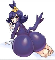 aged_up animaniacs animaniacs_(2020) anime-aniacs anime_dot big_ass big_breasts breasts dot_warner feet huge_ass large_ass massive_ass mole_on_ass nude purple_body purple_eyes purple_hair show_girl sister yellow_flower