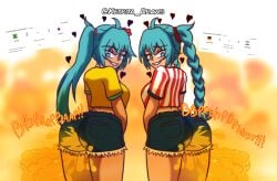 2girls big_ass big_butt brazilian_miku fart fart_cloud fart_everywhere fart_fetish farting hatsune_miku ketrita latina latina_female paraguay vocaloid