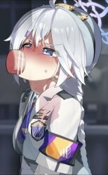 1boy 1girls animated armband bar_censor beret big_penis blowjob blowjob_focus blue_archive blue_eyes blush blushing_at_partner braided_hair braided_ponytail breasts censored censored_genitalia cum cum_down_throat cum_drip cum_dripping_from_mouth cum_dripping_from_nose cum_in_mouth cum_in_throat cum_inside cum_on_tongue cumflated_belly cumflation cumshot deepthroat emblem excessive_cum fellatio female female_focus female_penetrated hair_clip heart heart-shaped_pupils heart_symbol huge_cock inflation kirino_(blue_archive) kneeling kneeling_blowjob longer_than_30_seconds male male/female male_penetrating male_penetrating_female mizumizuni open_mouth overflowing_cum penis satisfied_look semen semen_in_mouth semen_on_tongue sex silver_hair sloppy_blowjob small_breasts sound swallowing_cum swallowing_cum_while_deepthroat tagme teeth teeth_showing throat_bulge throat_fuck tongue tongue_out uniform vertical_video video young