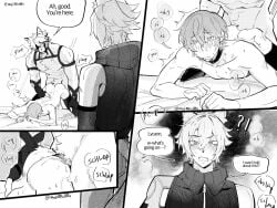 3boys gay hoyoverse seth_lowell tagme von_lycaon wise_(zenless_zone_zero) yaoi zenless_zone_zero