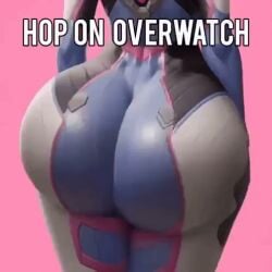 animated big_ass d.va overwatch tagme tagme_(artist) video video_game video_game_character walking