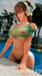 1girl 1girls 3d 3d_(artwork) 3d_model 3d_render abs bare_midriff bare_thighs beach_ball big_boobs big_breasts bikini bikini_bottom blue blue_eyes breasts brown_hair fortnite fortnite:_battle_royale fortnite:_save_the_world moxx3d nipples nipples_visible_through_clothing palm_tree pj_(fortnite) pool pool_party poolside see_through_clothing summer thick_ass thick_boobs thick_breasts thick_legs thick_thighs underboob underboob_peek wet wet_body wet_clothes wet_clothing wet_shirt wet_skin