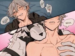 2boys gay hoyoverse tagme von_lycaon wise_(zenless_zone_zero) yaoi zenless_zone_zero